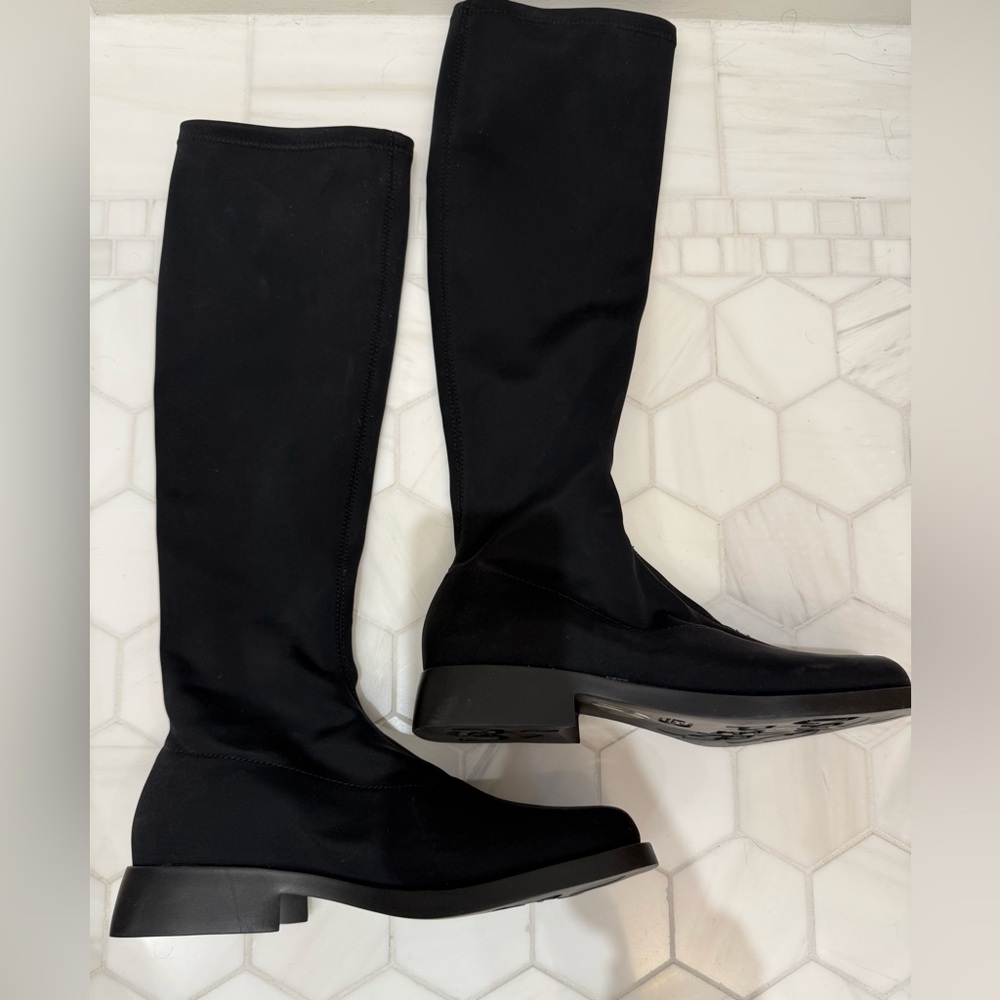 Camper Black Knee-High Boots, stretchy fabric